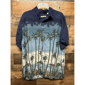 Batik Bay Men's Short Sleeve Button‎ Up Size X-Large *100% Rayon*